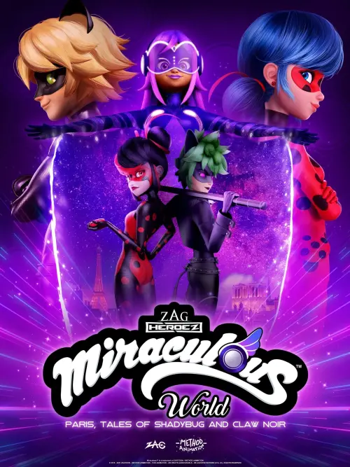 Постер до фільму "Miraculous World: Paris, Tales of Shadybug and Claw Noir"