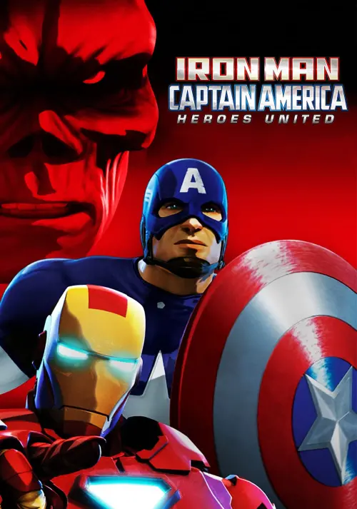 Постер до фільму "Iron Man & Captain America: Heroes United"