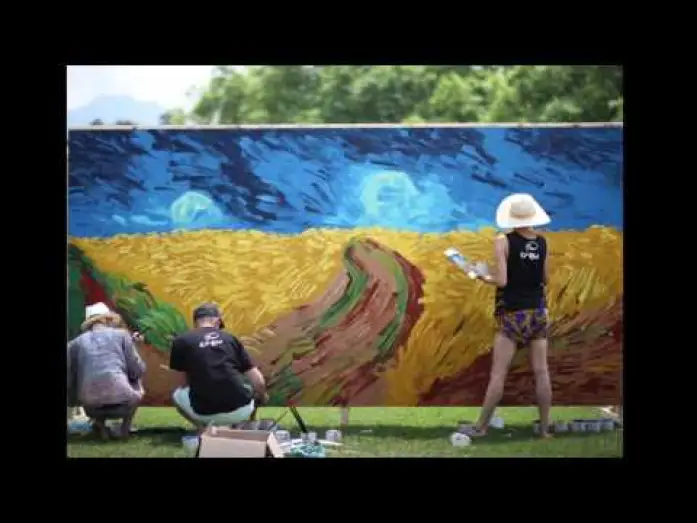 Відео до фільму З любов'ю, Вінсент | Wall Animation Timelapse