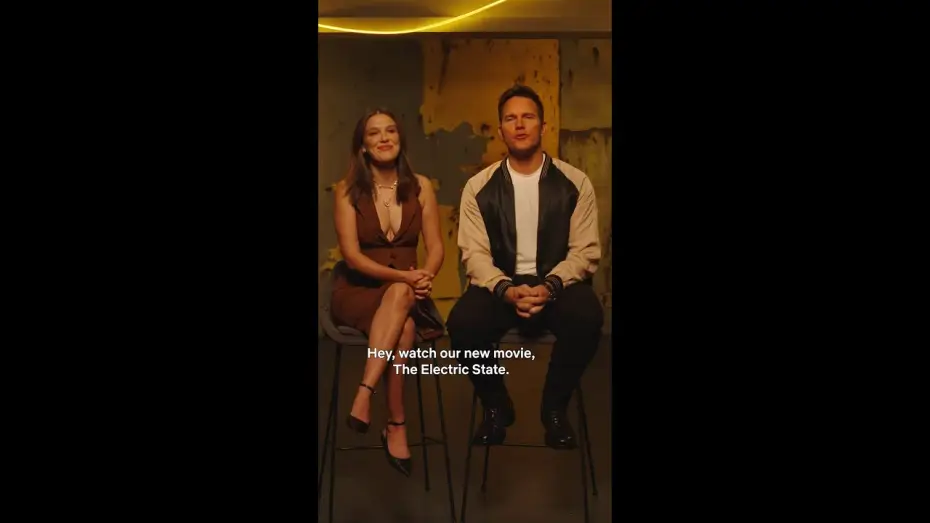 Відео до фільму Електричний штат | Millie Bobby Brown and Chris Pratt React to The Electric State Teaser