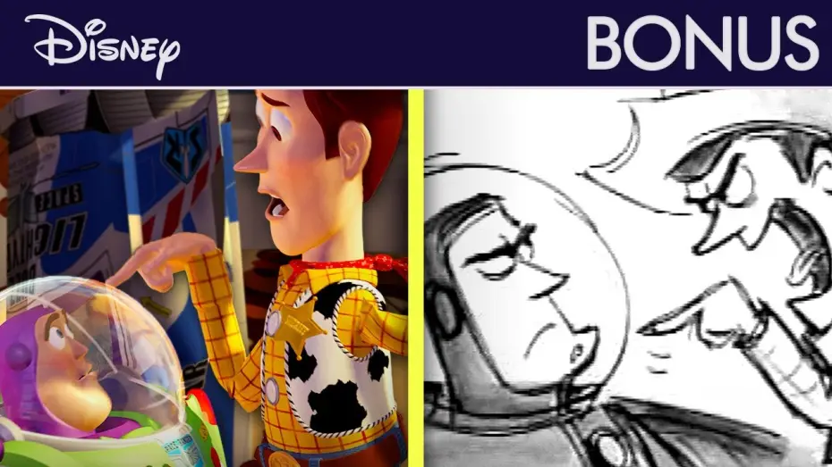 Відео до фільму Історія іграшок | Toy Story C&ocirc;te &agrave; C&ocirc;te | Sc&egrave;ne &laquo; Tomber avec panache &raquo; | Storyboards vs Film