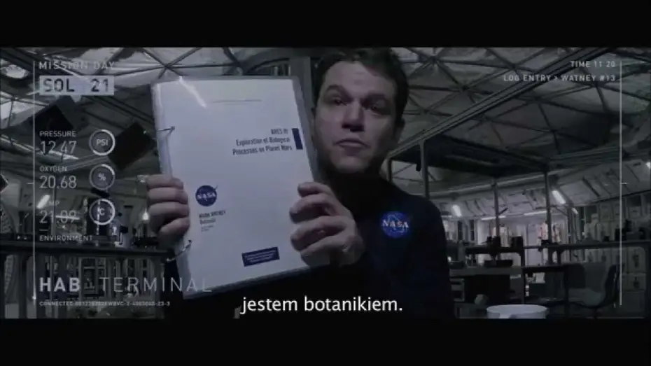 Відео до фільму Марсіянин | Marsjanin - Jestem botanikiem [fragment #2]