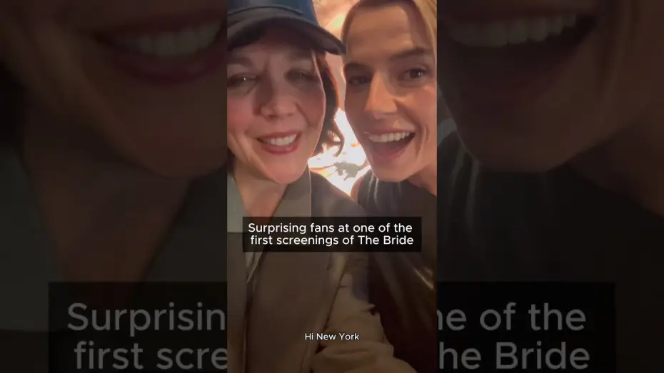 Відео до фільму Наречена! | Jessie Buckley and Maggie Gyllenhaal surprise fans before a screening of THE BRIDE!