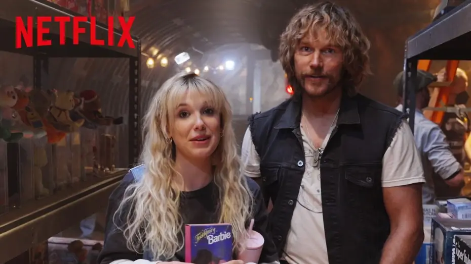 Відео до фільму Електричний штат | Millie Bobby Brown and Chris Pratt Tour The Electric State Set