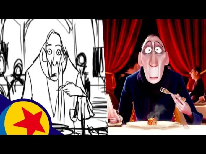 Відео до фільму Рататуй | Anton Ego's Ratatouille Memory | Pixar Side-by-Side