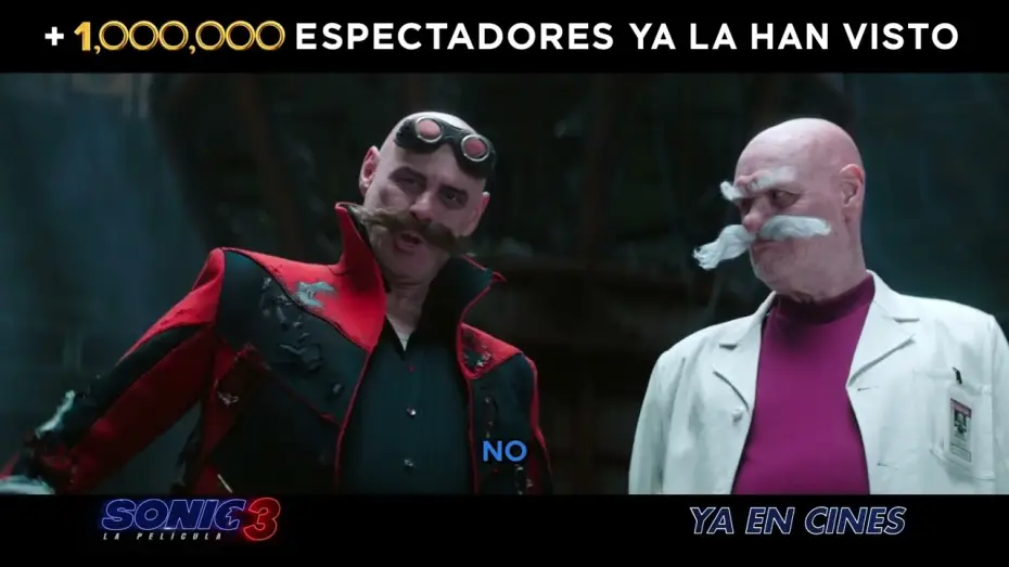 Відео до фільму Їжак Сонік 3 | M&Aacute;S DE 1 MILL&Oacute;N DE ESPECTADORES