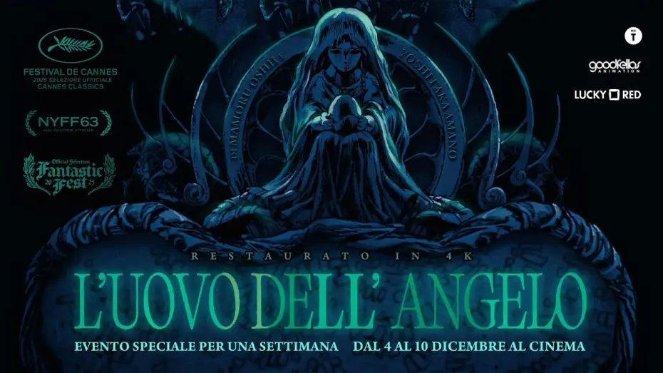 Відео до фільму Яйце Янгола | L'uovo dell'angelo di Mamoru Oshii | Per la prima volta al cinema in 4K dal 4 al 10 dicembre