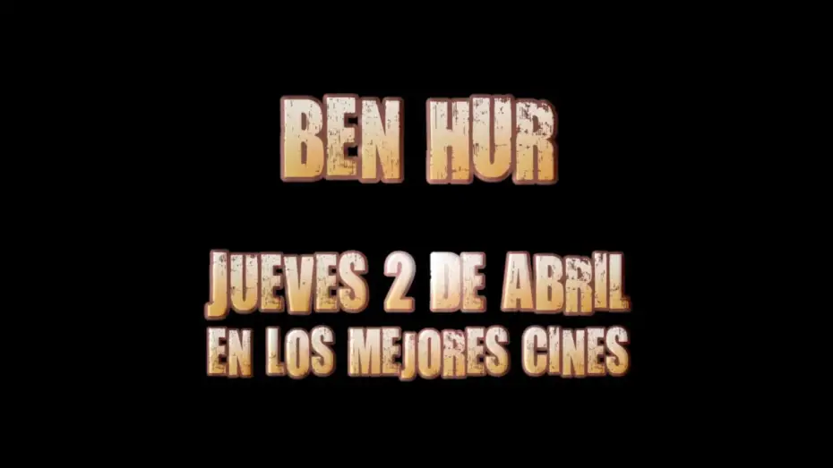 Відео до фільму Бен-Гур | Tr&aacute;iler del reestreno de "Ben-Hur" en espa&ntilde;ol