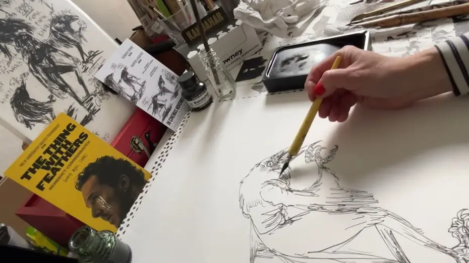 Відео до фільму Чорне пір&rsquo;я | Comic Artist Lucy Sullivan Draws Crow