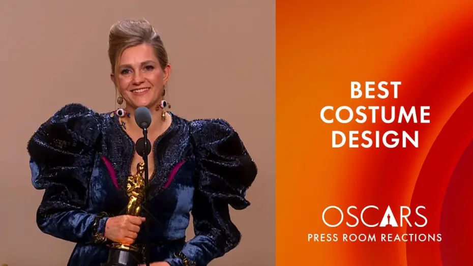 Відео до фільму Бідолашні створіння | Best Costume Design | 'Poor Things' | Holly Waddington | Oscars 2024 Press Room Speech