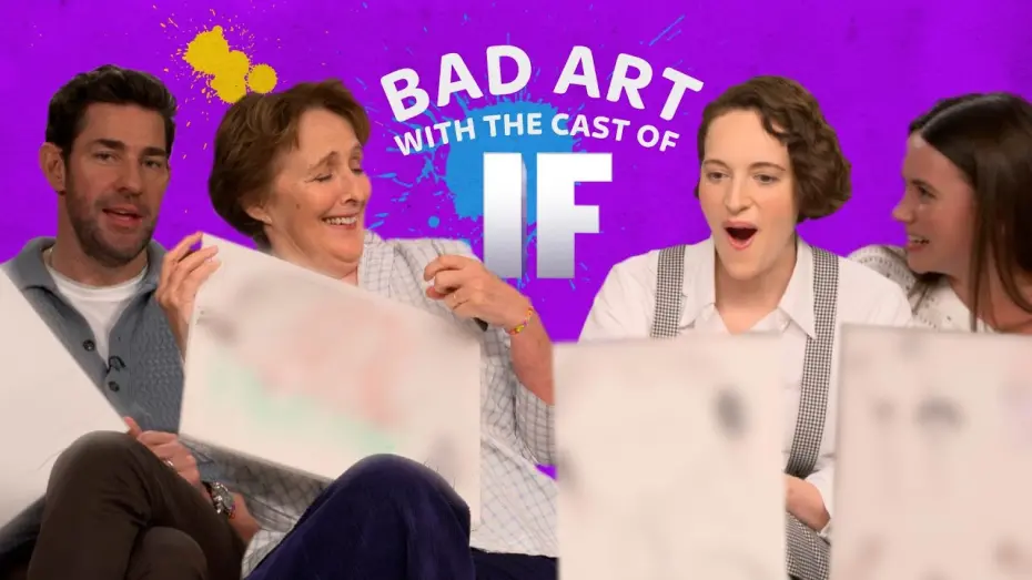 Відео до фільму Уявні друзі | Can John Krasinski and the cast of IF take on our Bad Art challenge?