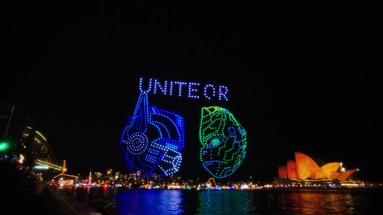 Відео до фільму Трансформери: Час Звіроботів | VIVID Sydney Drone Show