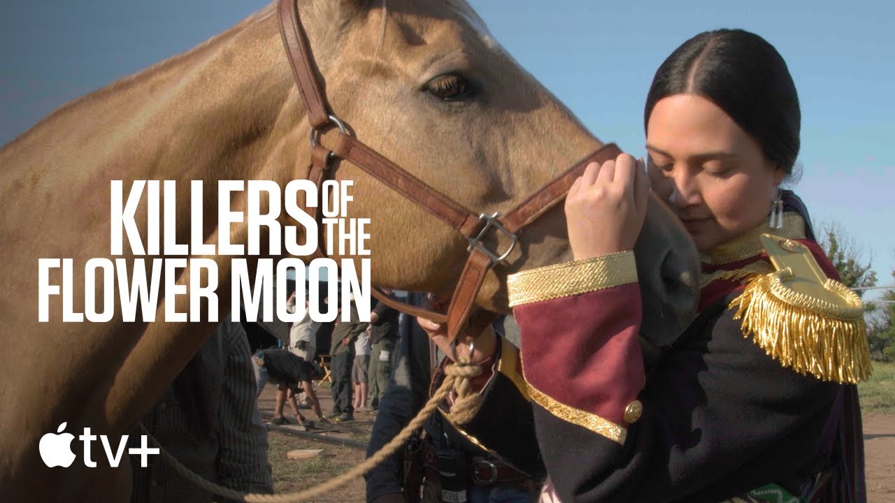 Відео до фільму Вбивці квіткової повні | Lily Gladstone Feeds a Horse On Set