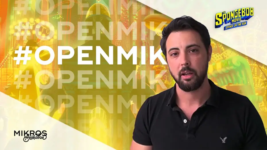 Відео до фільму Губка Боб: Втеча Губки | [#OpenMik] Samuel Guiraudou, CG supervisor on #SpongeBobMovie