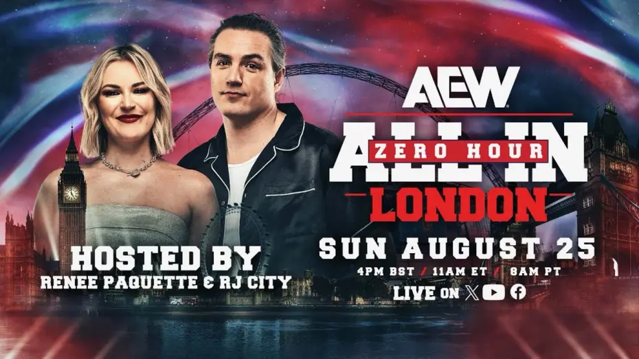 Відео до фільму AEW All In: London - Zero Hour | Zero Hour - AEW: All In London Pre Show - LIVE this Sunday at 4pm BST / 11am ET / 8am PT