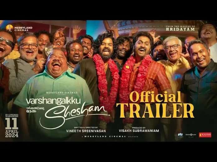 Відео до фільму Varshangalkku Shesham | Varshangalkku Shesham Trailer| Pranav,Dhyan,Kalyani,Nivin,Aju,Basil|Vineeth| Visakh|Amrit|Merryland