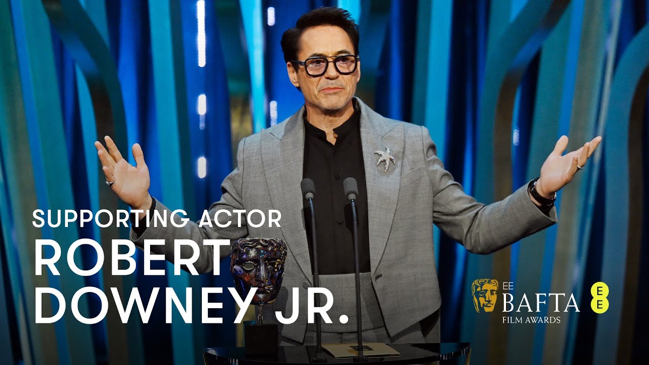 Відео до фільму Оппенгеймер | Robert Downey Jr. wins Supporting Actor for his role in Oppenheimer | EE BAFTA Film Awards 2024