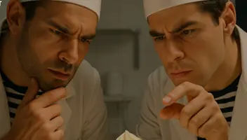 Реклама тістечок. Чоловіки